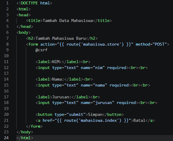 Kode create.blade.php